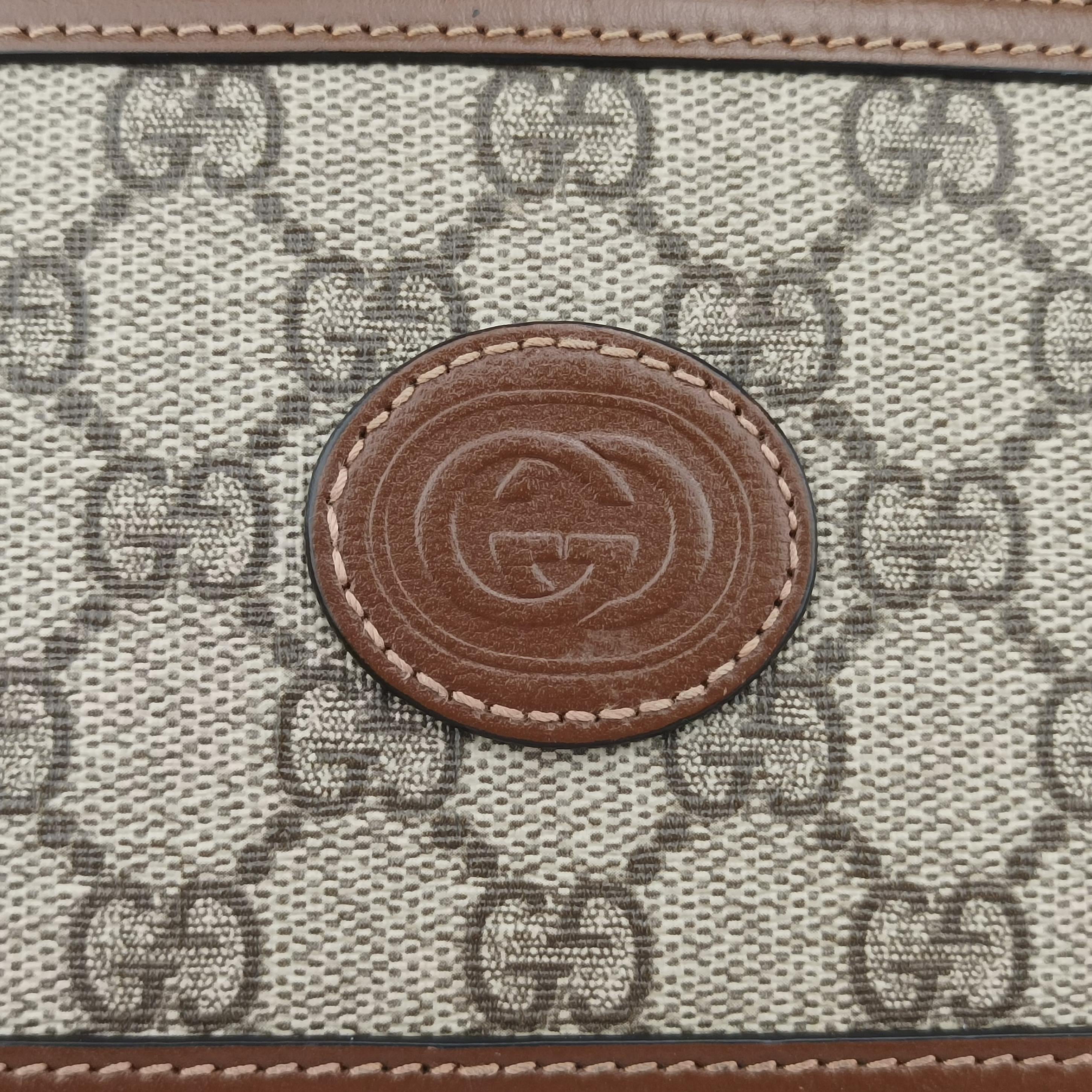 Pre-owned Gucci Interlocking G Brown PVC coated canvas 671674 shoulderbag | stylenewstar