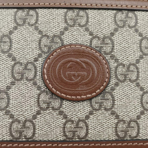 Pre-owned Gucci Interlocking G Brown PVC coated canvas 671674 shoulderbag | stylenewstar