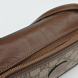 Pre-owned Gucci Interlocking G Brown PVC coated canvas 671674 shoulderbag | stylenewstar