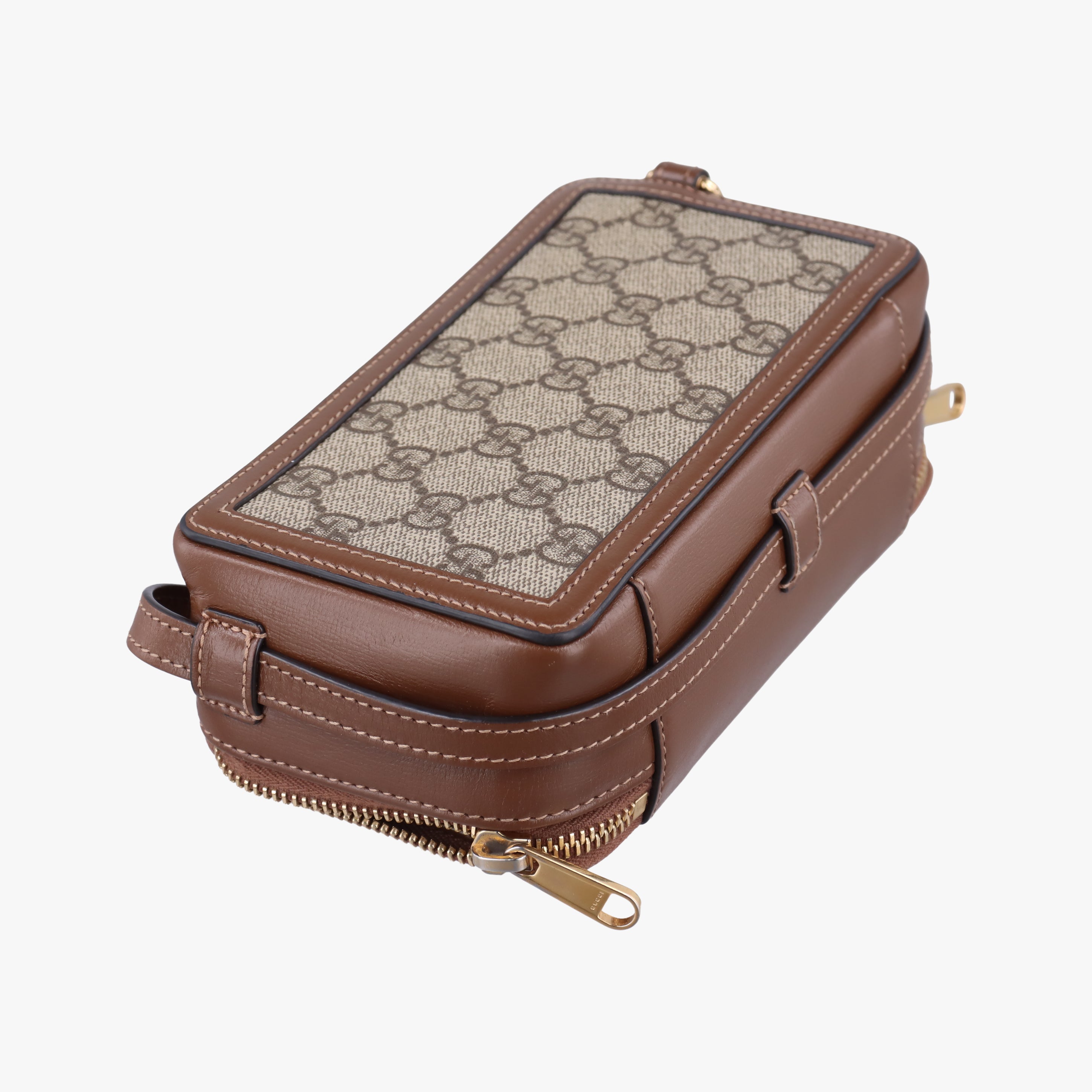 Pre-owned Gucci Interlocking G Brown PVC coated canvas 671674 shoulderbag | stylenewstar