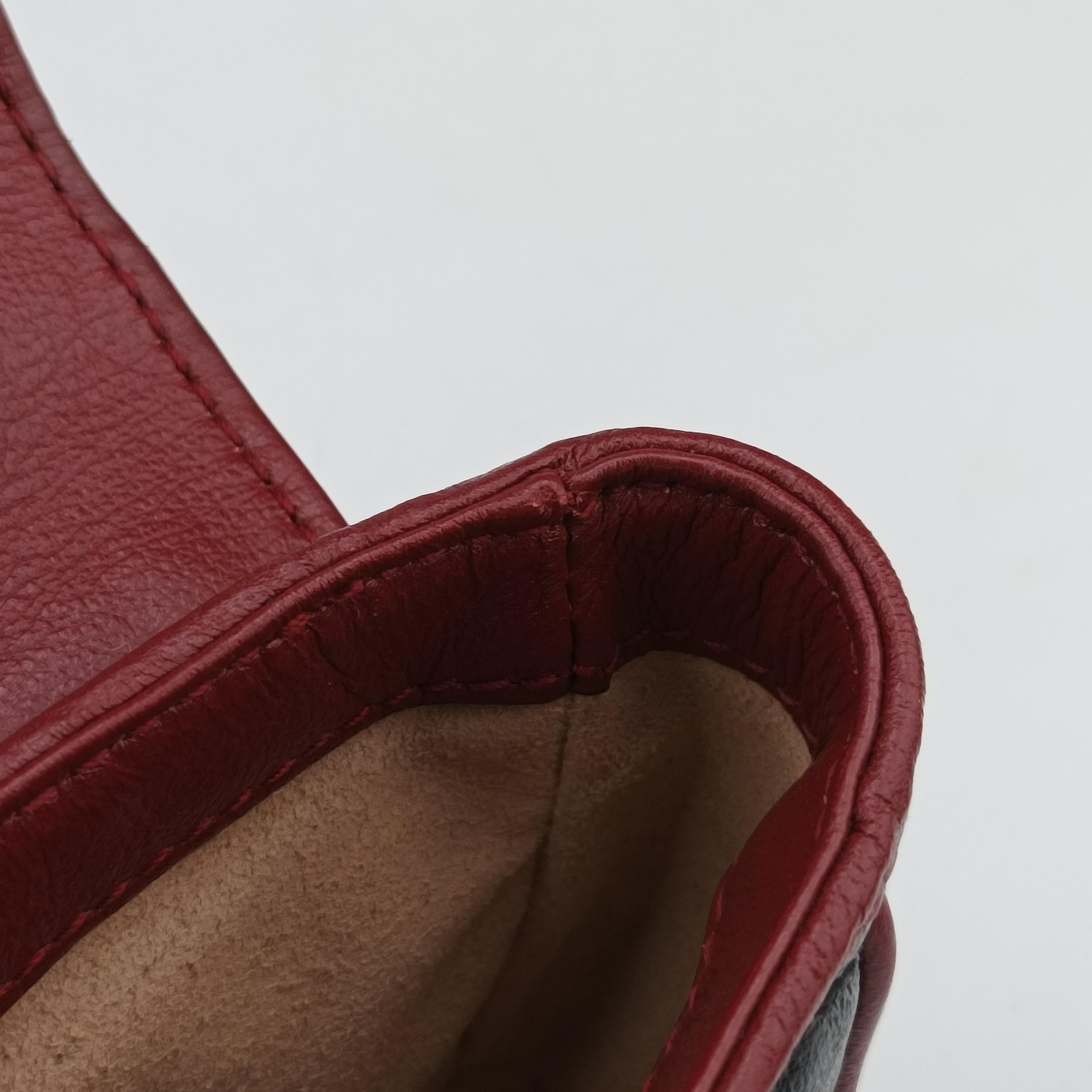 Pre-owned Gucci GG Marmont Black×Red Leather 574969 shoulderbag | stylenewstar