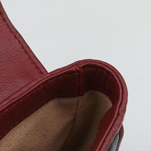 Pre-owned Gucci GG Marmont Black×Red Leather 574969 shoulderbag | stylenewstar