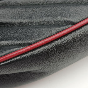 Pre-owned Gucci GG Marmont Black×Red Leather 574969 shoulderbag | stylenewstar