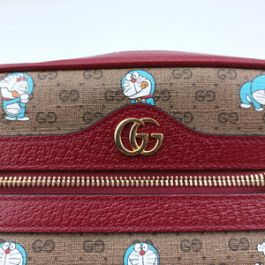 Pre-owned Gucci GG Supreme Doraemon Collaboration Red×Multicolour PVC coated canvas 647784 shoulderbag | stylenewstar