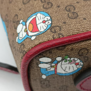 Pre-owned Gucci GG Supreme Doraemon Collaboration Red×Multicolour PVC coated canvas 647784 shoulderbag | stylenewstar