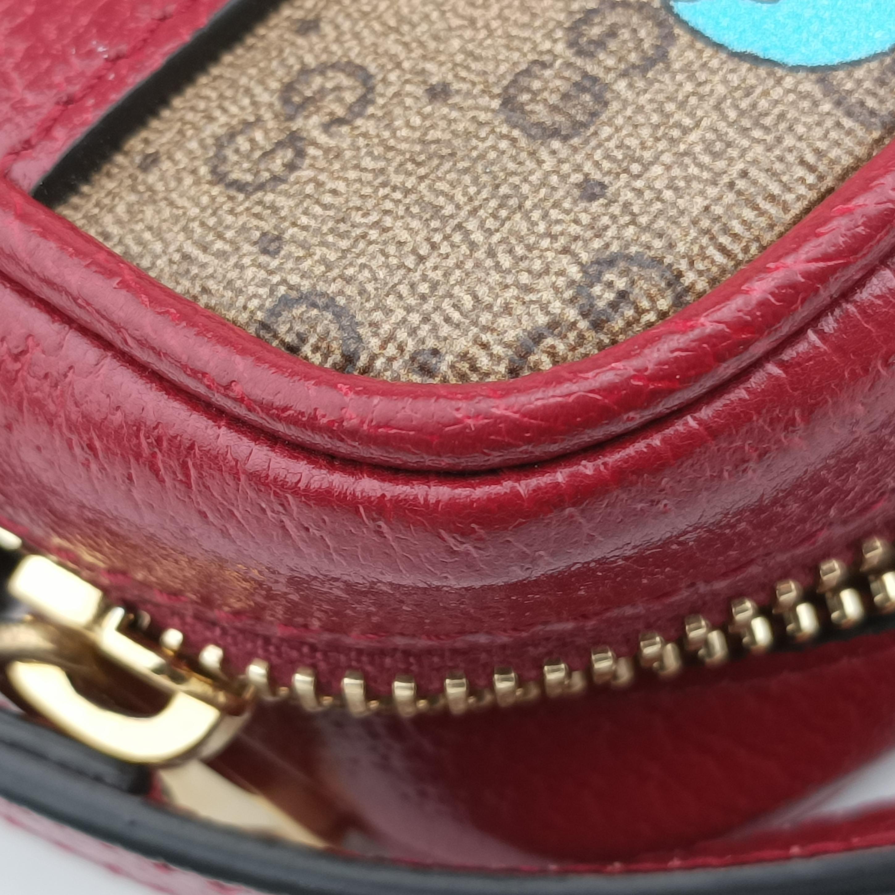 Pre-owned Gucci GG Supreme Doraemon Collaboration Red×Multicolour PVC coated canvas 647784 shoulderbag | stylenewstar