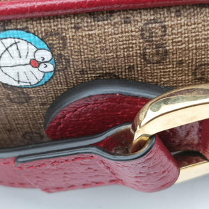 Pre-owned Gucci GG Supreme Doraemon Collaboration Red×Multicolour PVC coated canvas 647784 shoulderbag | stylenewstar