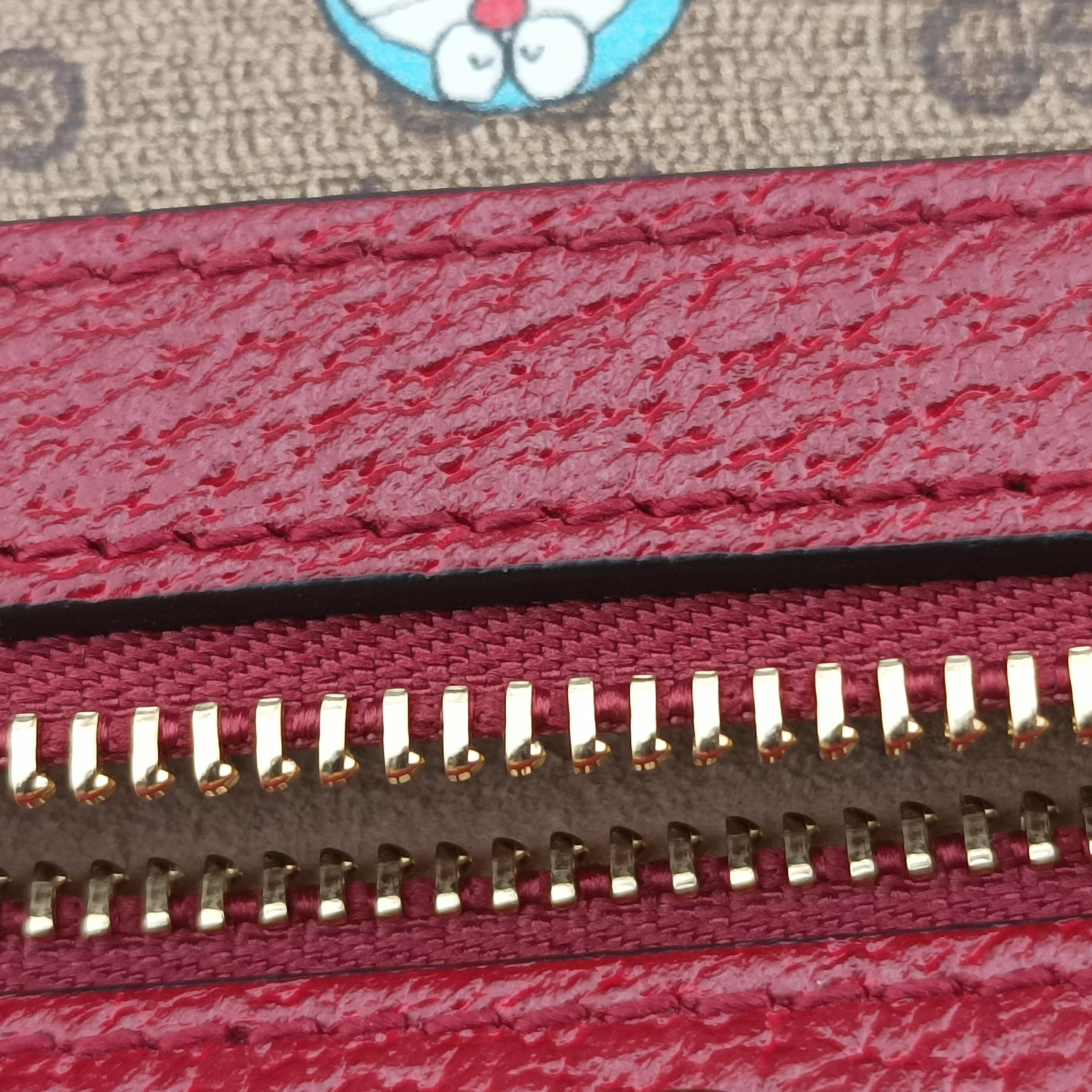 Pre-owned Gucci GG Supreme Doraemon Collaboration Red×Multicolour PVC coated canvas 647784 shoulderbag | stylenewstar