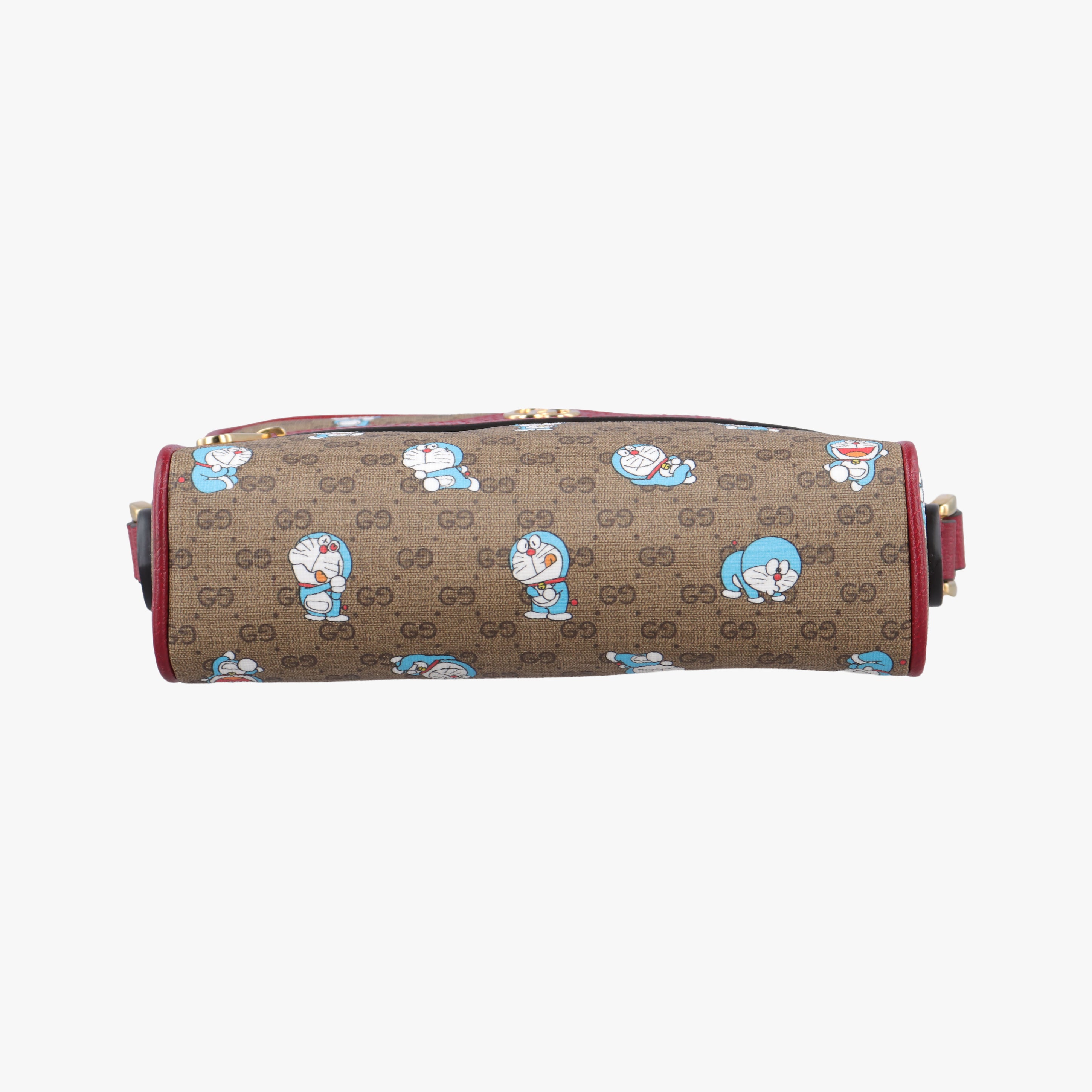 Pre-owned Gucci GG Supreme Doraemon Collaboration Red×Multicolour PVC coated canvas 647784 shoulderbag | stylenewstar