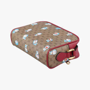 Pre-owned Gucci GG Supreme Doraemon Collaboration Red×Multicolour PVC coated canvas 647784 shoulderbag | stylenewstar
