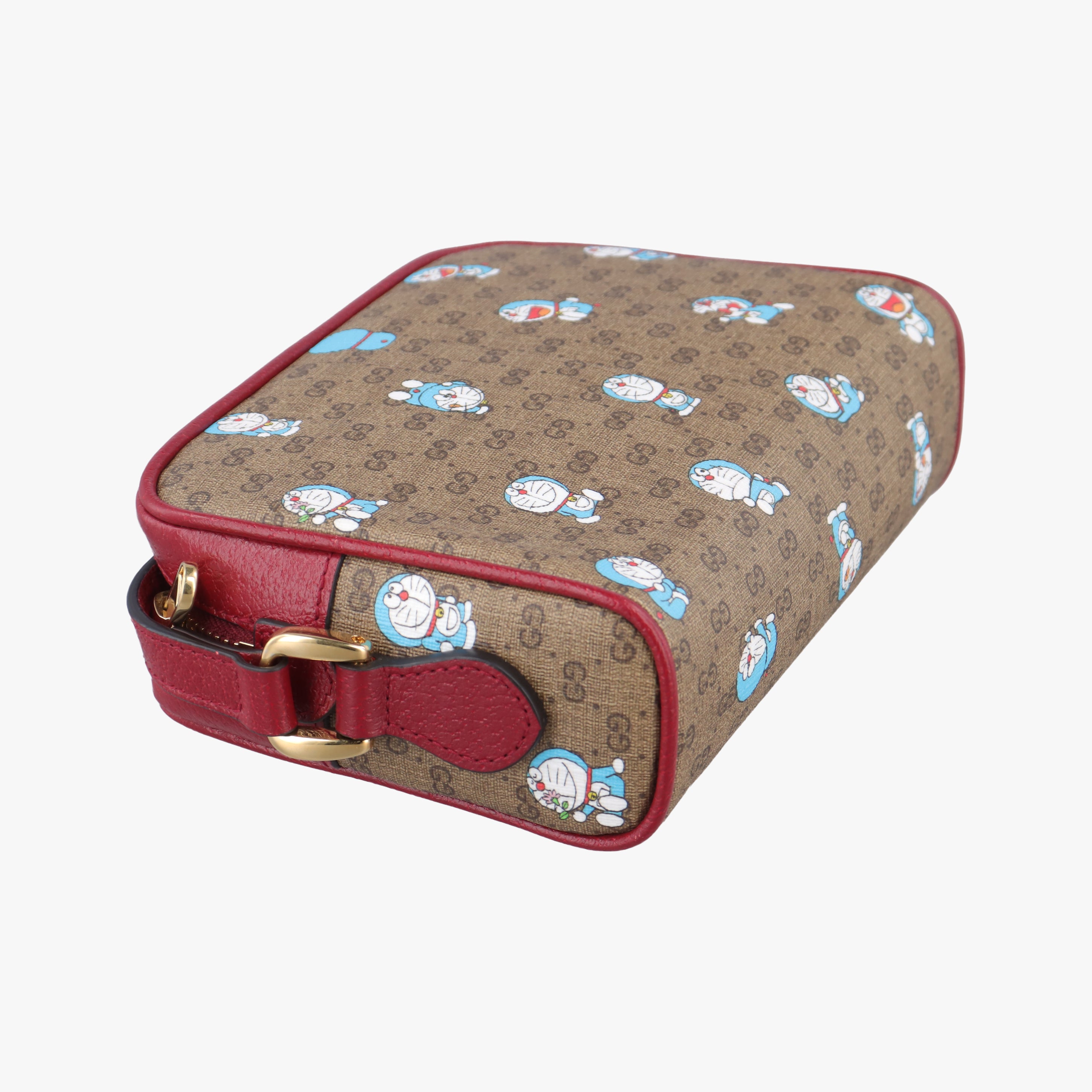 Pre-owned Gucci GG Supreme Doraemon Collaboration Red×Multicolour PVC coated canvas 647784 shoulderbag | stylenewstar