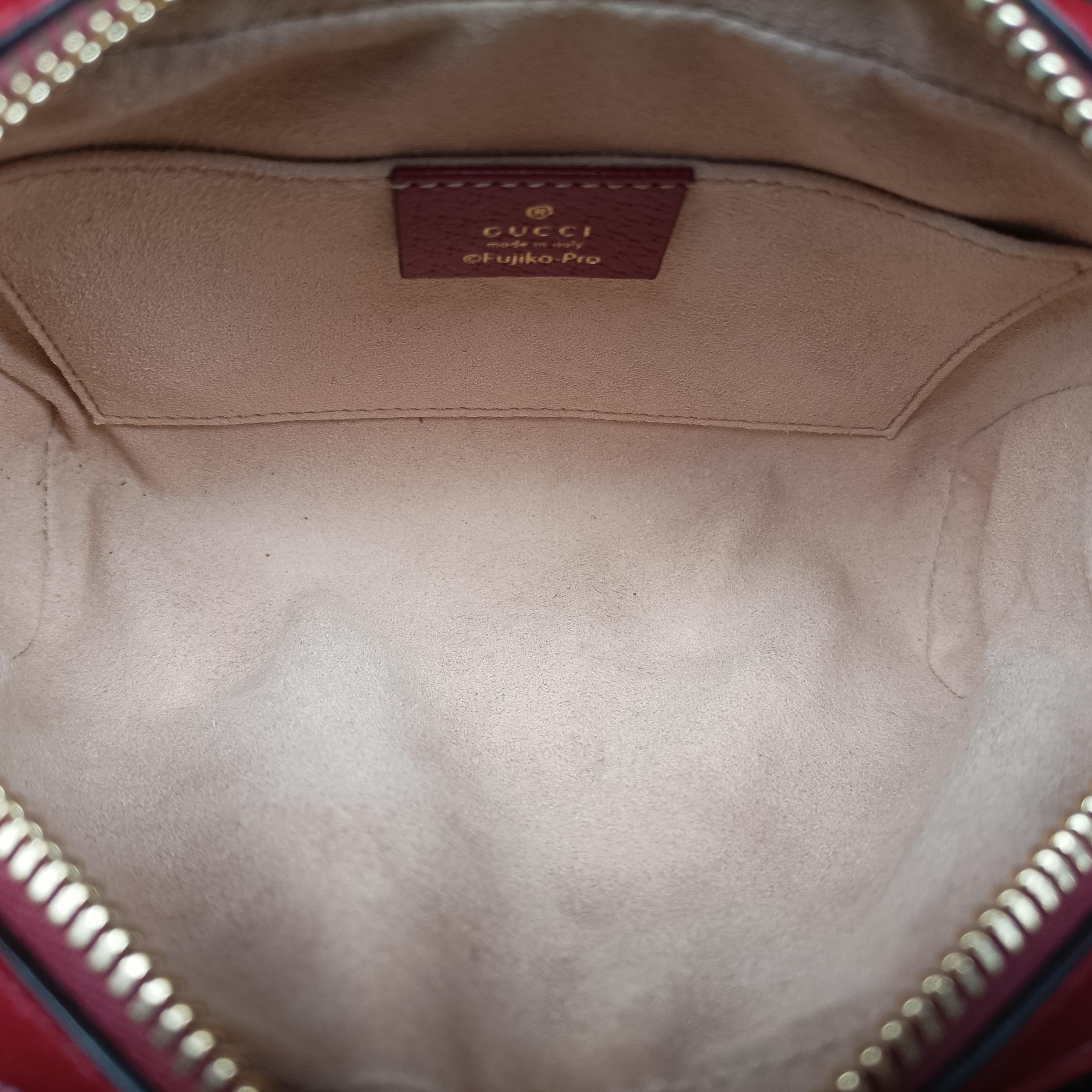 Pre-owned Gucci GG Supreme Doraemon Collaboration Red×Multicolour PVC coated canvas 647784 shoulderbag | stylenewstar