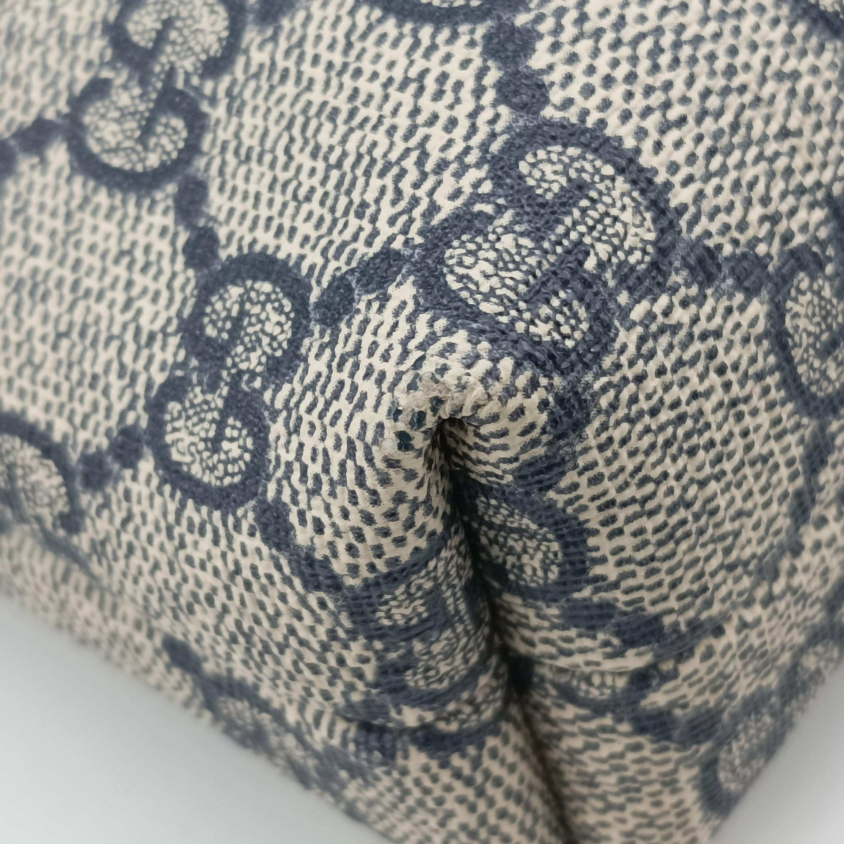 Pre-owned Gucci GG Supreme Grey PVC coated canvas 388924 shoulderbag | stylenewstar