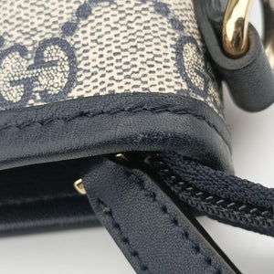 Pre-owned Gucci GG Supreme Grey PVC coated canvas 388924 shoulderbag | stylenewstar