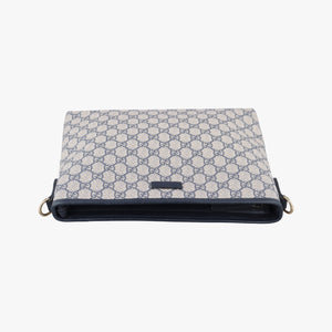 Pre-owned Gucci GG Supreme Grey PVC coated canvas 388924 shoulderbag | stylenewstar