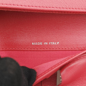 Pre-owned Chanel Quilted CC logo Orange Patent A31509 long-wallet | stylenewstar