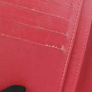 Pre-owned Chanel Quilted CC logo Orange Patent A31509 long-wallet | stylenewstar