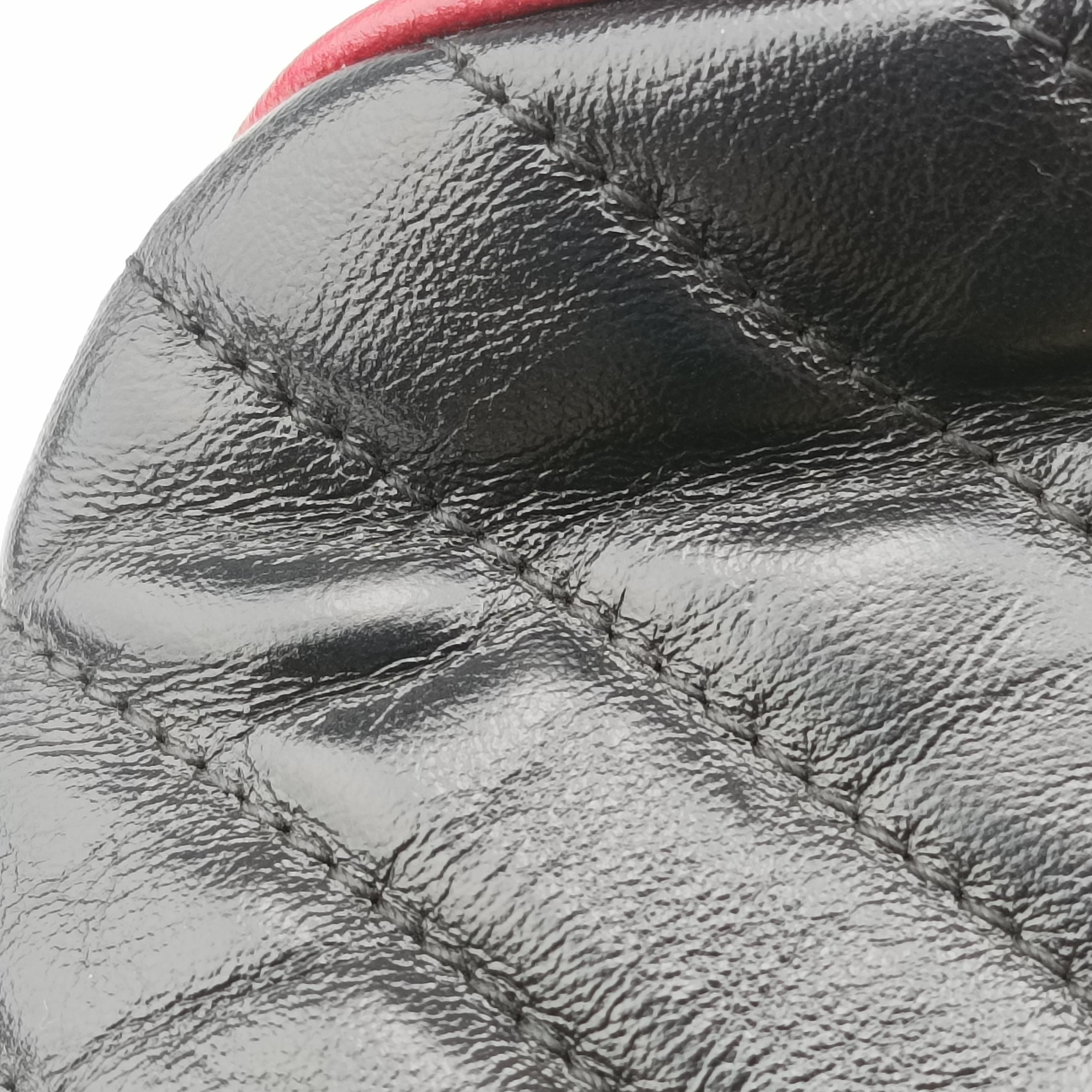 Pre-owned Gucci GG Marmont Black×red Leather 573817 shoulderbag | stylenewstar