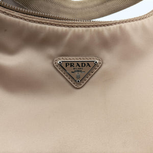 Pre-owned Prada Re-Edition 2005 Re-Nylon Bag Beige nylon 1BH204 handbag | stylenewstar