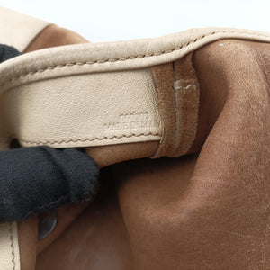 Pre-owned Loewe Anagram Brown×white Suede × leather  shoulderbag | stylenewstar