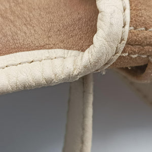 Pre-owned Loewe Anagram Brown×white Suede × leather  shoulderbag | stylenewstar