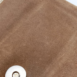 Pre-owned Loewe Anagram Brown×white Suede × leather  shoulderbag | stylenewstar