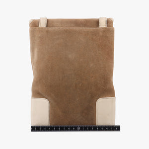 Pre-owned Loewe Anagram Brown×white Suede × leather  shoulderbag | stylenewstar