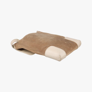 Pre-owned Loewe Anagram Brown×white Suede × leather  shoulderbag | stylenewstar