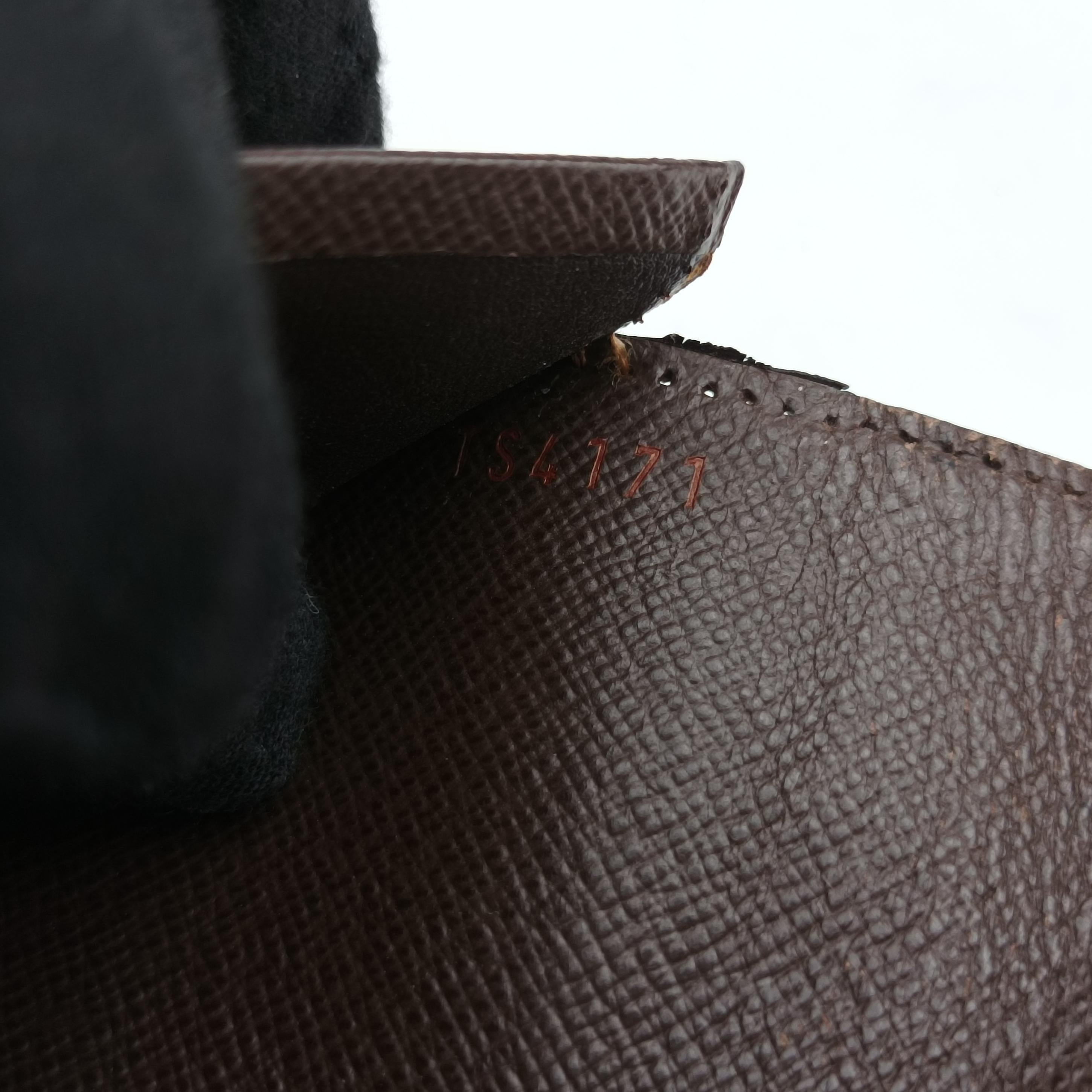 Pre-owned Louis Vuitton Damier Portefeuille Brazza Bifold EBENE Damier Canvas N60017 long-wallet | stylenewstar