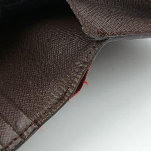 Pre-owned Louis Vuitton Damier Portefeuille Brazza Bifold EBENE Damier Canvas N60017 long-wallet | stylenewstar