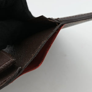 Pre-owned Louis Vuitton Damier Portefeuille Brazza Bifold EBENE Damier Canvas N60017 long-wallet | stylenewstar