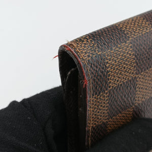 Pre-owned Louis Vuitton Damier Portefeuille Brazza Bifold EBENE Damier Canvas N60017 long-wallet | stylenewstar