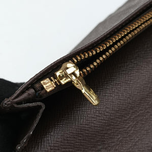 Pre-owned Louis Vuitton Damier Portefeuille Brazza Bifold EBENE Damier Canvas N60017 long-wallet | stylenewstar