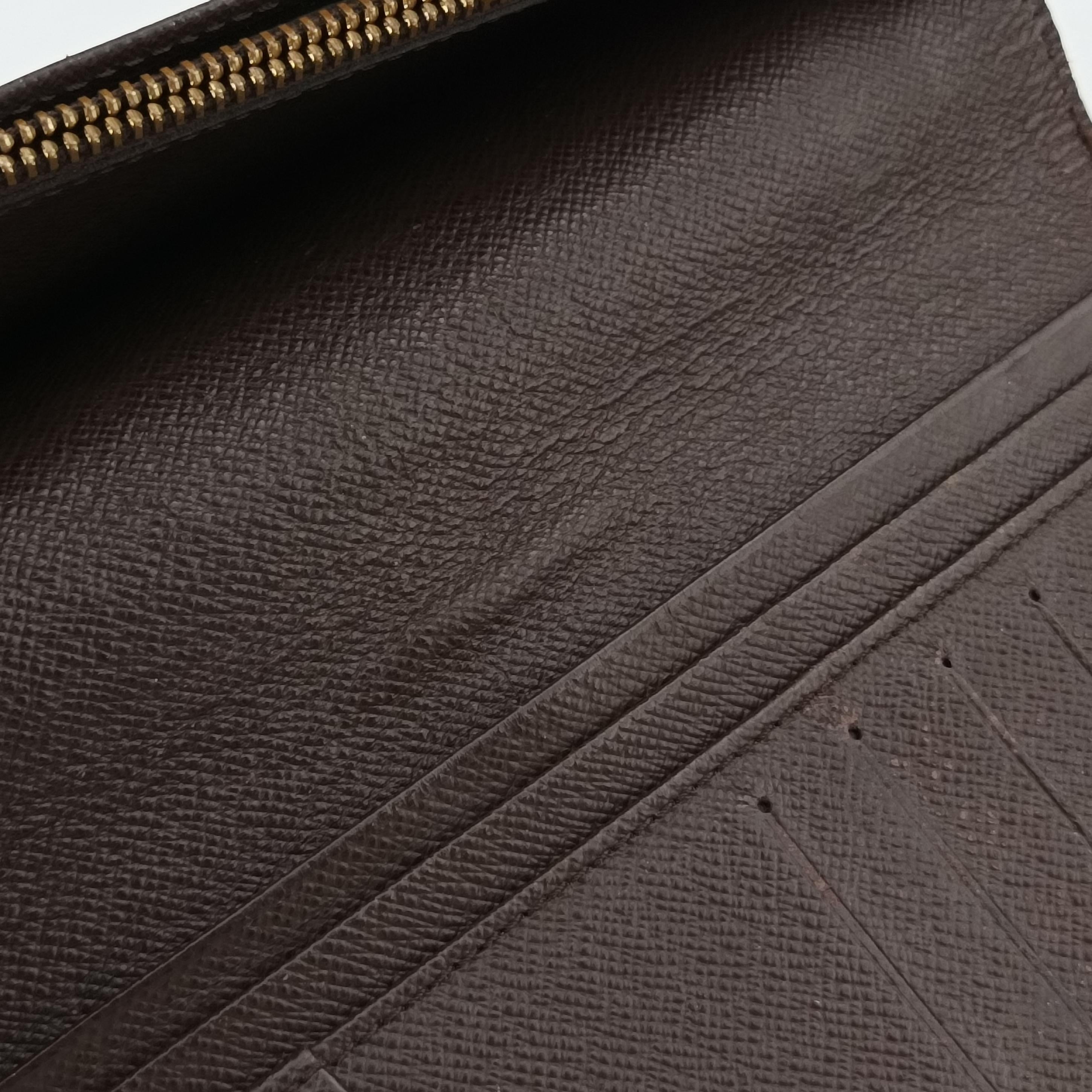 Pre-owned Louis Vuitton Damier Portefeuille Brazza Bifold EBENE Damier Canvas N60017 long-wallet | stylenewstar