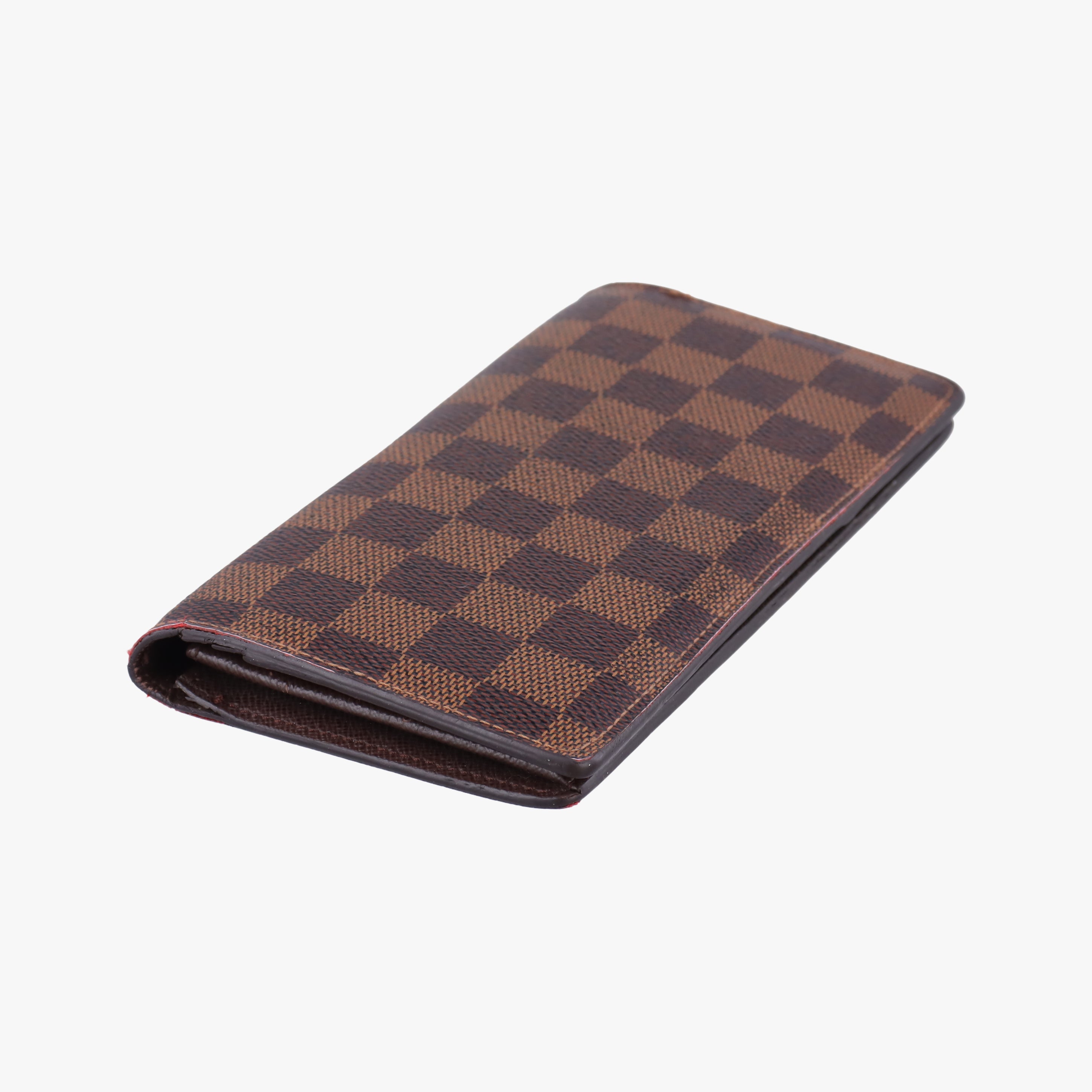 Pre-owned Louis Vuitton Damier Portefeuille Brazza Bifold EBENE Damier Canvas N60017 long-wallet | stylenewstar