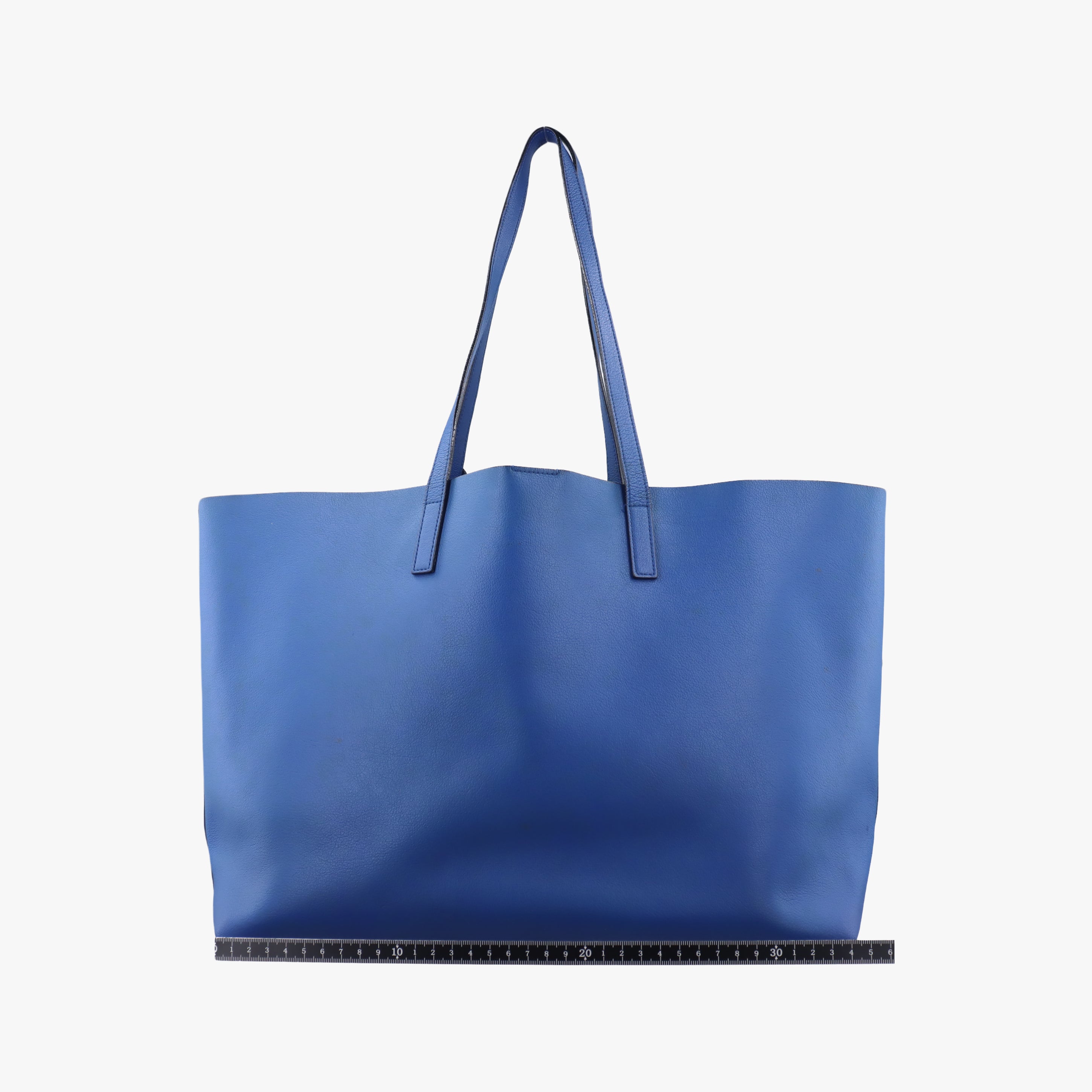 Vintage Yves Saint Laurent Shopper Blue Leather 394195 handbag | stylenewstar