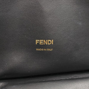 Pre-owned Fendi Kan I F Black PVC Coated Canvas 8BT284 shoulderbag | stylenewstar