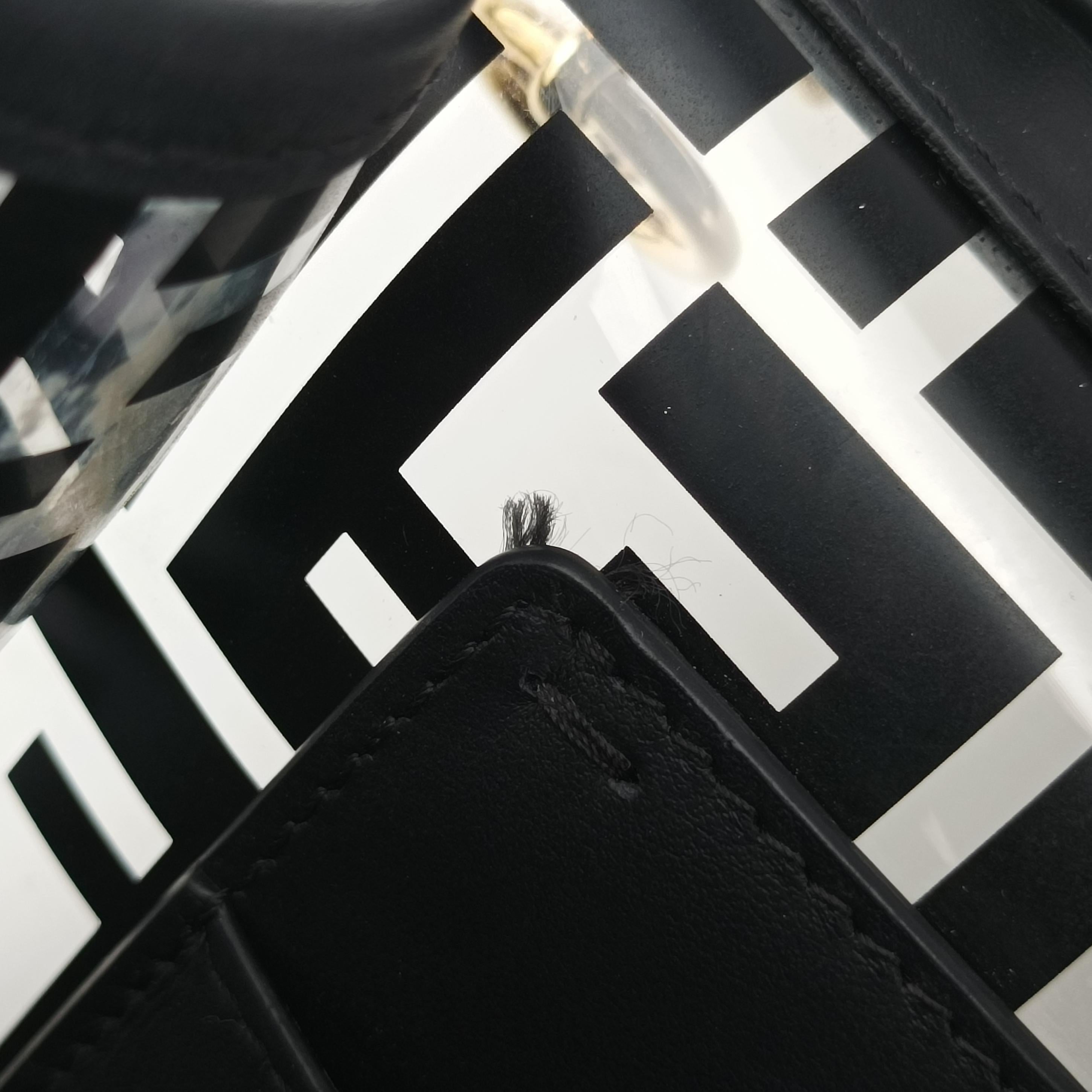 Pre-owned Fendi Kan I F Black PVC Coated Canvas 8BT284 shoulderbag | stylenewstar