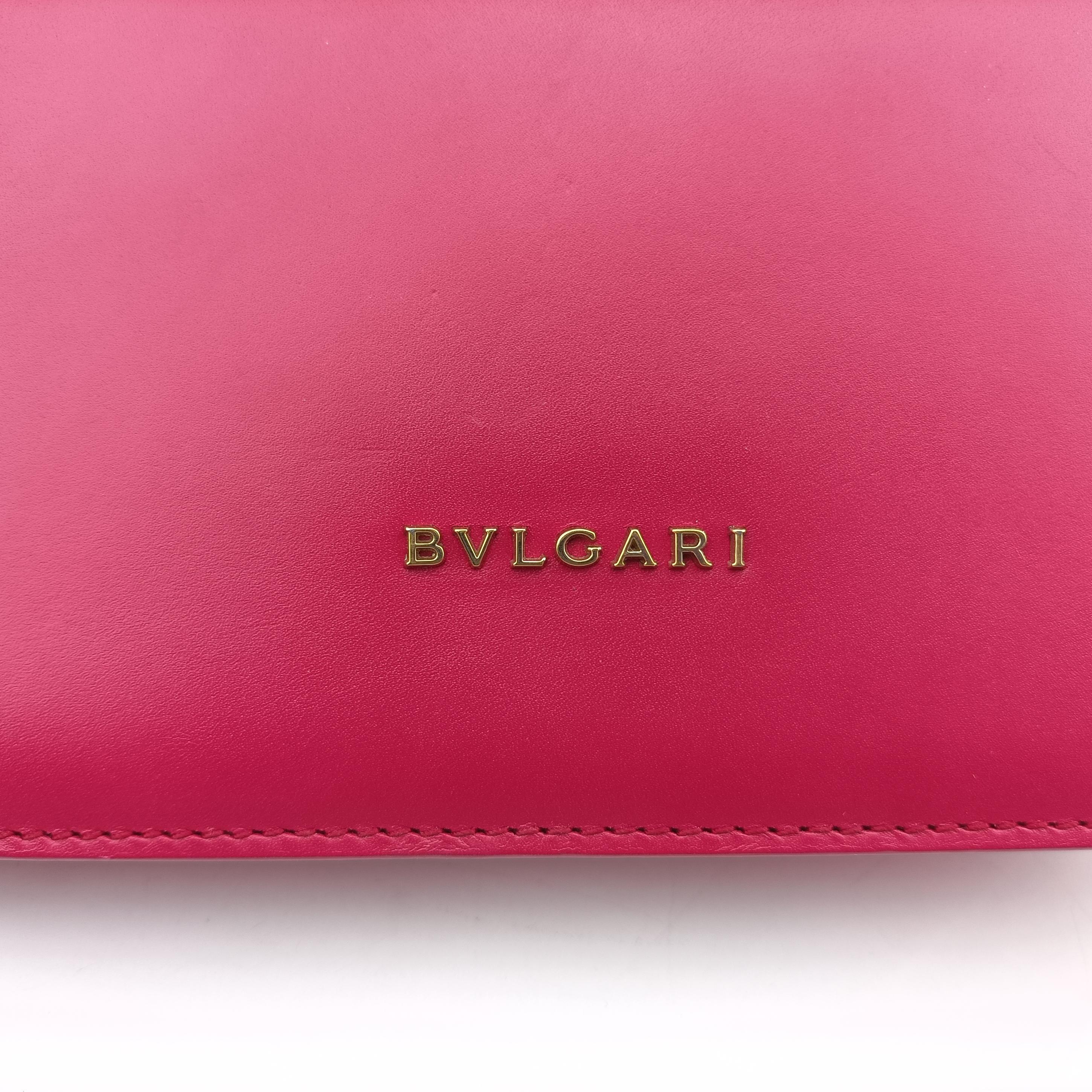 Pre-owned Bvlgari Serpenti Pink Galuchat Skin×Leather  shoulderbag | stylenewstar