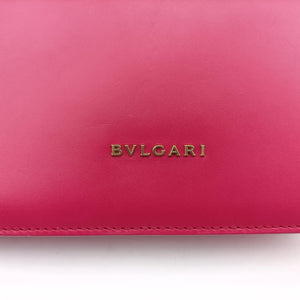 Pre-owned Bvlgari Serpenti Pink Galuchat Skin×Leather  shoulderbag | stylenewstar