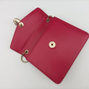 Pre-owned Bvlgari Serpenti Pink Galuchat Skin×Leather  shoulderbag | stylenewstar