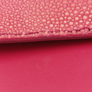 Pre-owned Bvlgari Serpenti Pink Galuchat Skin×Leather  shoulderbag | stylenewstar