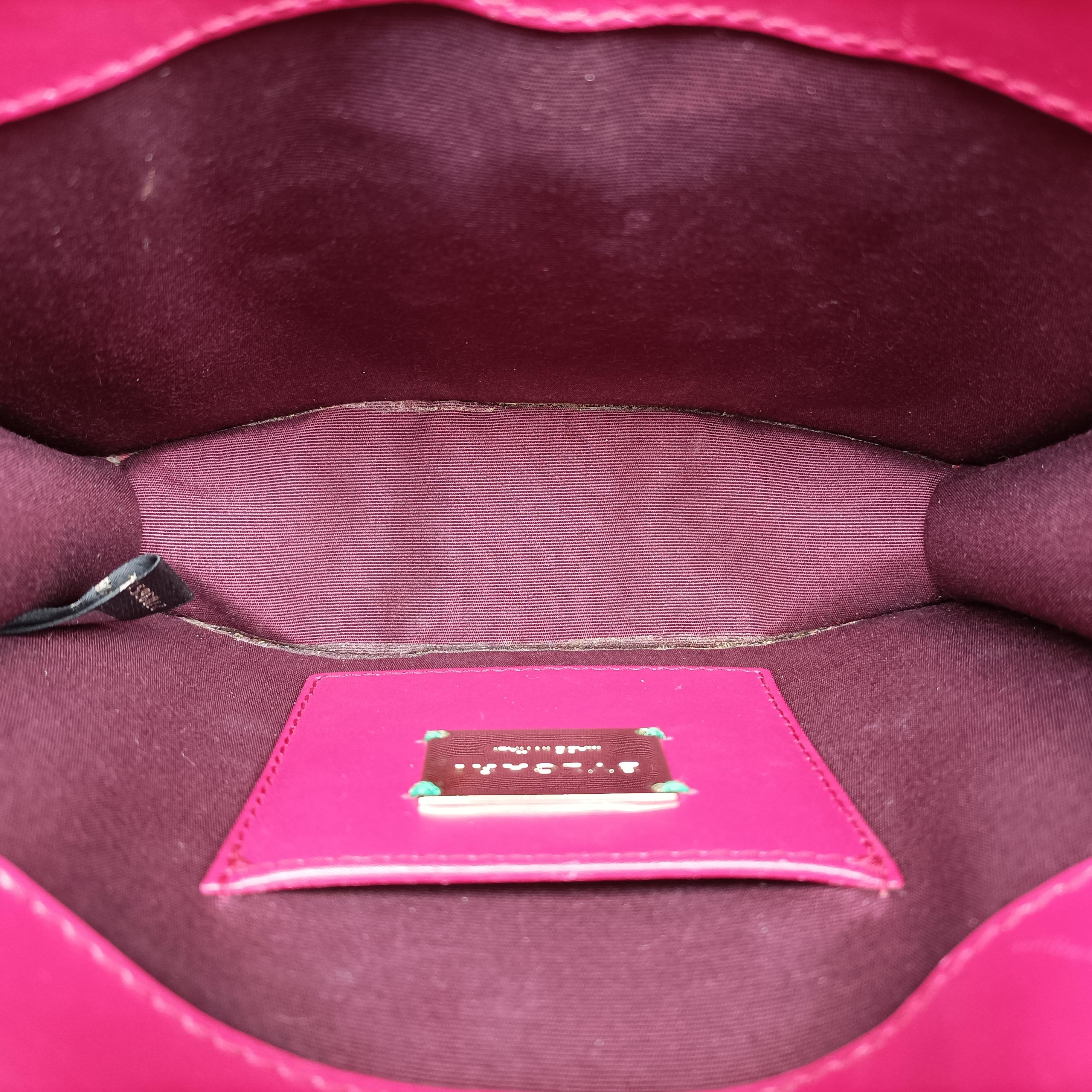 Pre-owned Bvlgari Serpenti Pink Galuchat Skin×Leather  shoulderbag | stylenewstar