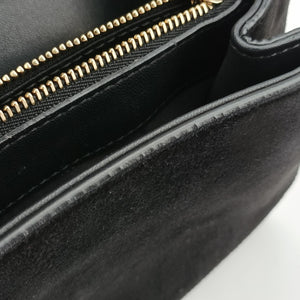 Pre-owned VERSACE medusa Black Leather  shoulderbag | stylenewstar