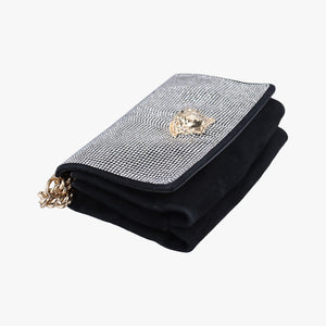 Pre-owned VERSACE medusa Black Leather  shoulderbag | stylenewstar