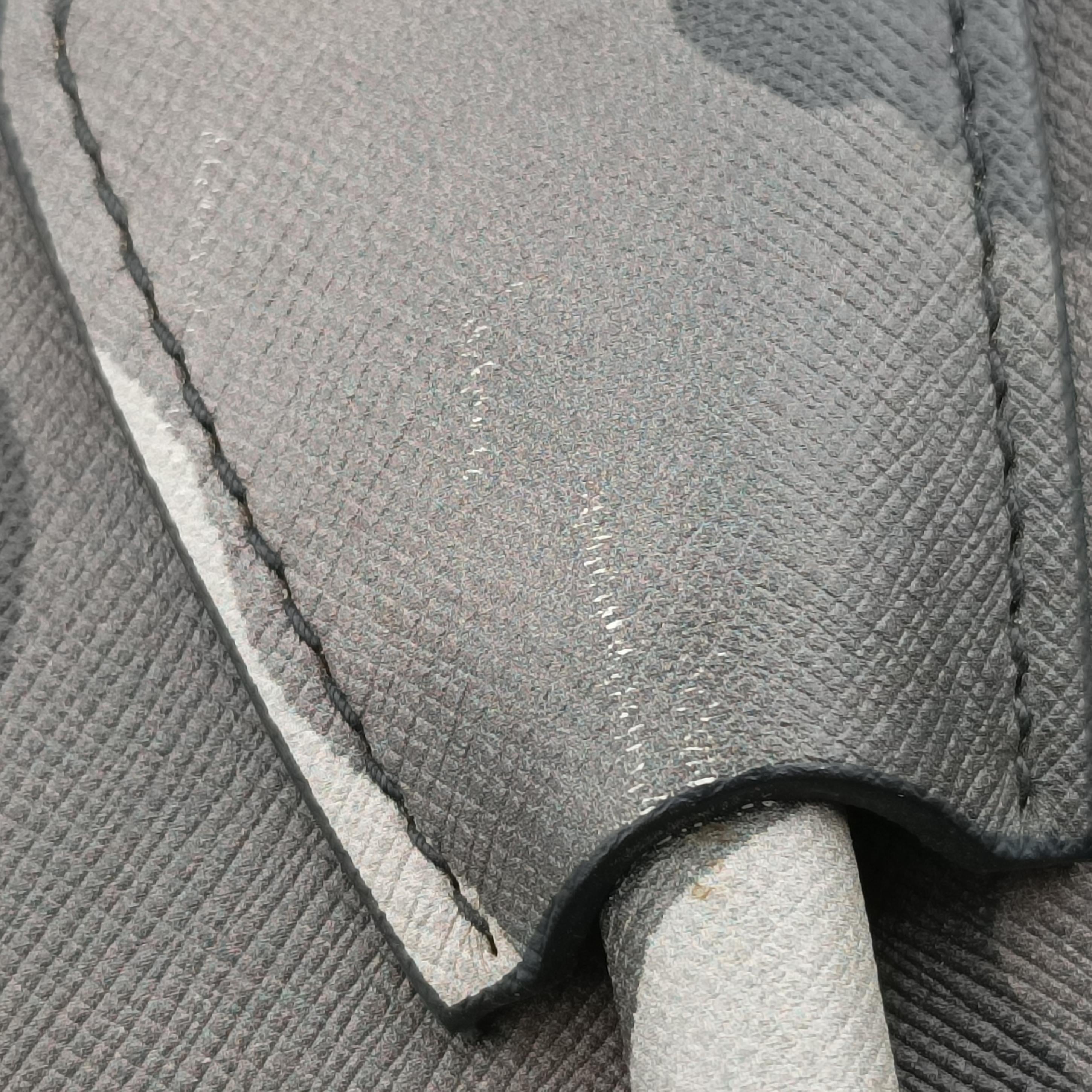 Pre-owned Prada Triangle plate logo Gray×Multicolour SAFFIANO Leather B2625P shoulderbag | stylenewstar