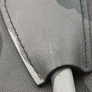 Pre-owned Prada Triangle plate logo Gray×Multicolour SAFFIANO Leather B2625P shoulderbag | stylenewstar