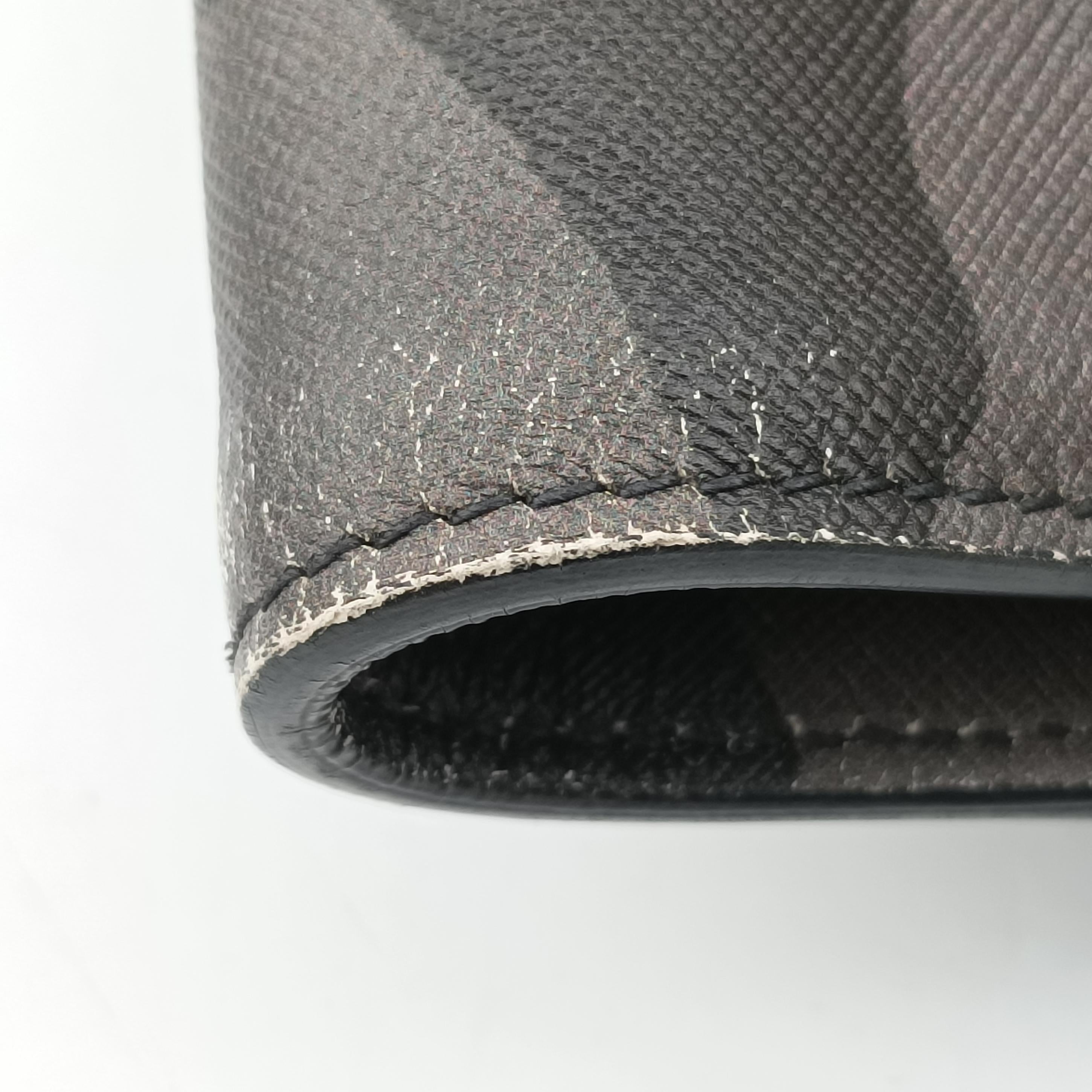 Pre-owned Prada Triangle plate logo Gray×Multicolour SAFFIANO Leather B2625P shoulderbag | stylenewstar