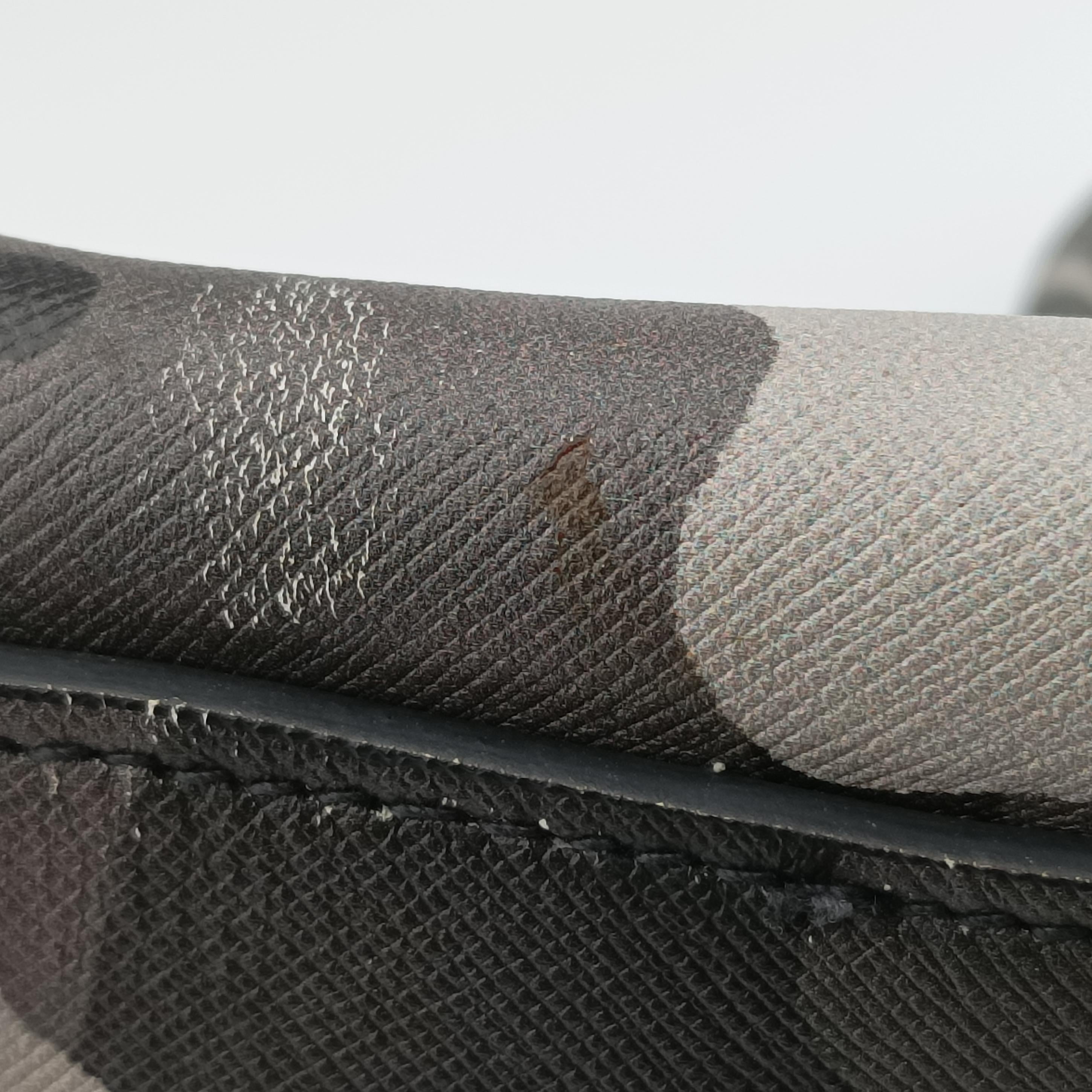 Pre-owned Prada Triangle plate logo Gray×Multicolour SAFFIANO Leather B2625P shoulderbag | stylenewstar