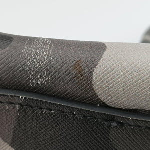 Pre-owned Prada Triangle plate logo Gray×Multicolour SAFFIANO Leather B2625P shoulderbag | stylenewstar